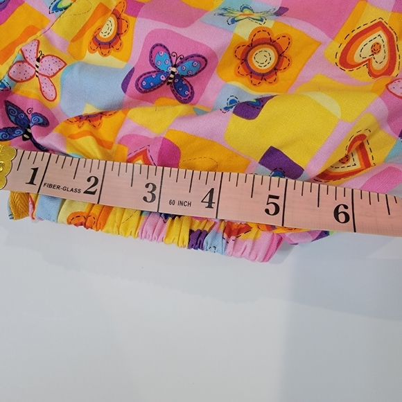 Smocked Bubble Chicken Noodle San Francisco Romper Multi Color Size 9M Flowers - Picture 10 of 12